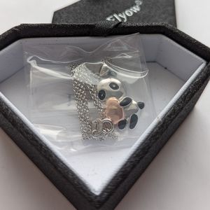 NWOT - Sterling Silver Panda Necklace